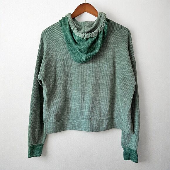 NEW Urban Outfitters “Out from Under” Green Cropped Hoodie Sweatshirt Size XS - Picture 2 of 9